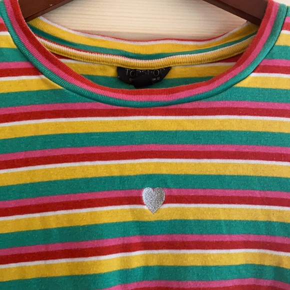 Striped cropped t-shirt - Picture 3 of 4